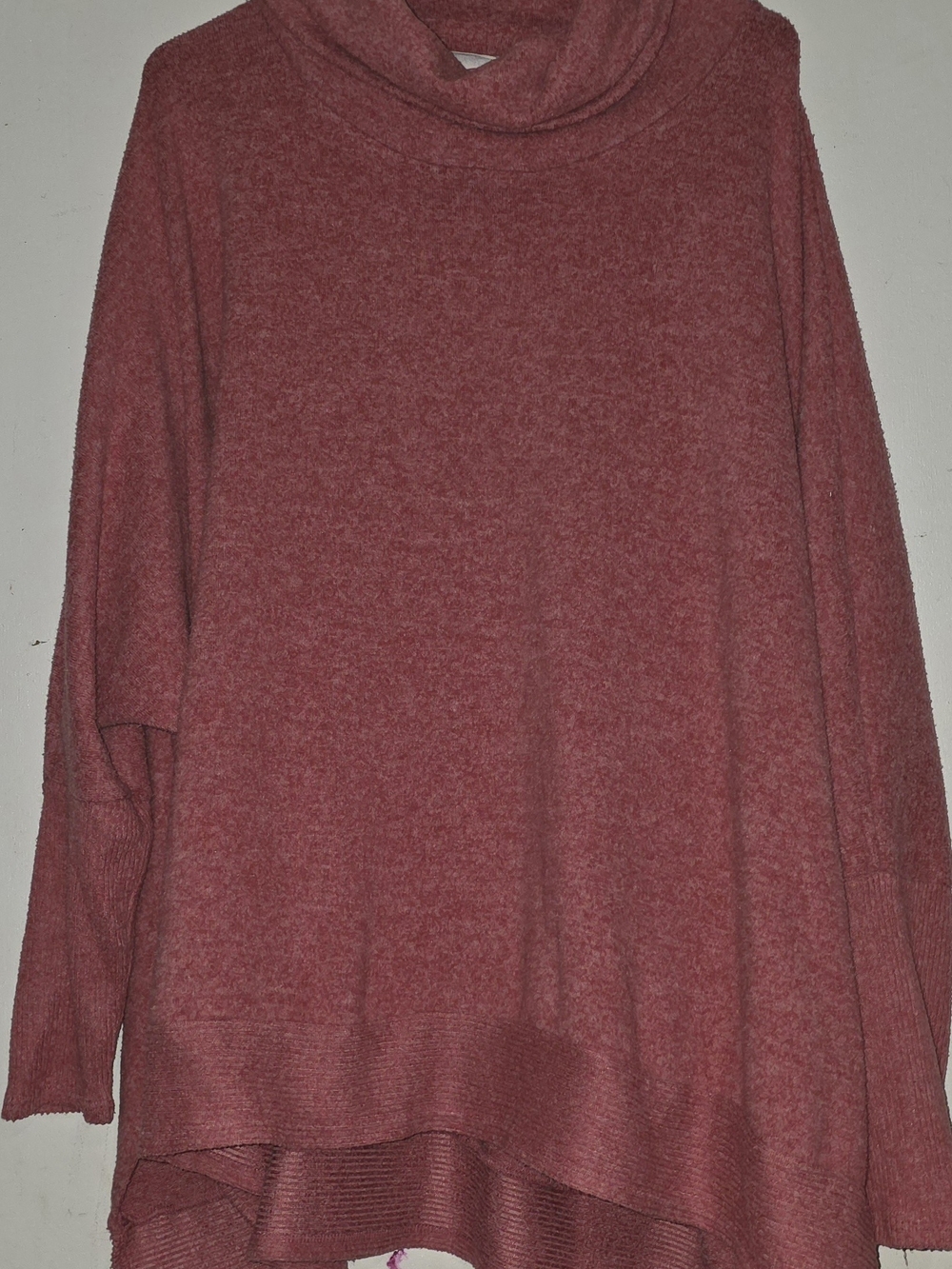 Zenana Outfitters Women's Cowl Neck Sweater - Dusty Rose